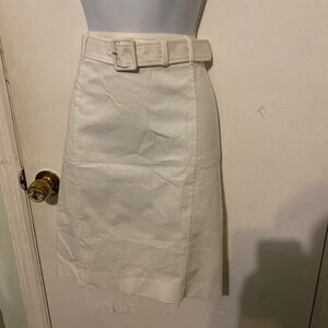vintage PRADA white skirt with belt